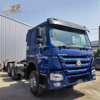 China 371 Hp 6x4 Howo Used Euro II Tractor Truck Head 6985x2496x3800 for sale