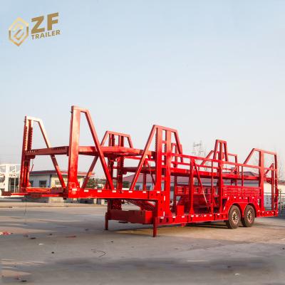 China Truck Trailer Price Factory 2 Axles 8 Units Car Carrier Trailer Good For Cars for sale