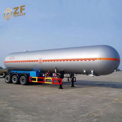 China Popular truck trailer China brand 3 axles 52m3 liquefied petroleum gas used lpg tank trailer export to Africa for sale