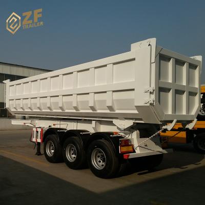 China Truck Trailer 3 Axle 60 Tons 50 Cubic Meters Rear Dump Truck Dumper Dump Tipper Semi Trailer for sale