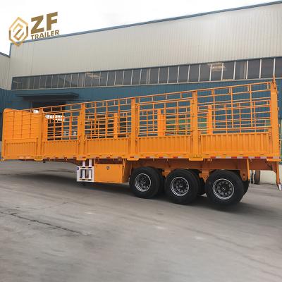 China Truck Trailer High-quality Company Direct Selling 3 Axles Rail Cattle Cargo Semi Trailer For Sale for sale