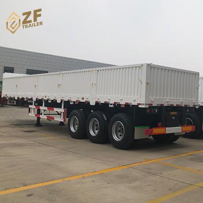 China Truck Trailer 3 Axles 40-60tons Sidewall Barrier Bulk Cargo Transport High Quality Semi Trailer For Sale for sale