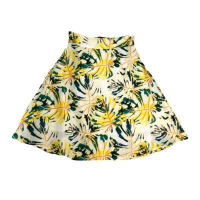 China Fashionable Wholesale Teenager Girls Summer Anti-Static Yellow Custom Print Clothes High Quality Skirts for sale