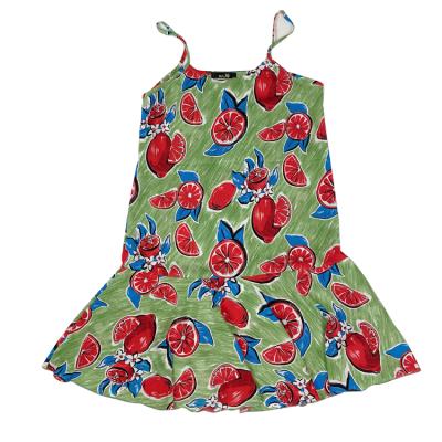 China Island Style Casual Anti-Static Comfort Loss Lemon Green Hawaiian Children's Dresses for sale