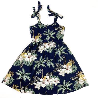 China Anti-Static Printing Coconut Tree Floral Couples Wear Hawaiian Teen Clothes Dresses for sale