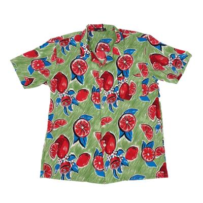 China Plus Size Green Anti-pilling Family Couples Lover Hawaiian Matching Shirts For Men for sale