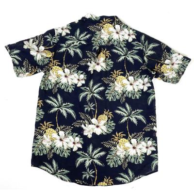 China Palm Tree Anti-Pilling Hawaiian Men's Shirts Rayons Printing Popular Casual for sale