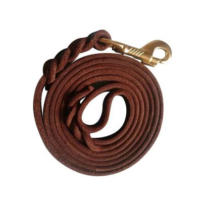 China Personalized Custom Size Real Leather Braided Leash Heavy Duty Durable Dog Pet Leads PU Leather Pull Rope Leash for sale