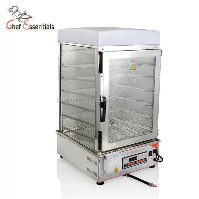 China Commercial sourcing PFGM.600S 6 Layers Automatic Energy Efficient Tempered Glass Steamer Roll Food Warmer Display Commercial for sale