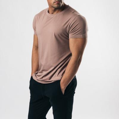 China Slim Fit Black Gym Workout Anti-Wrinkle Cotton Cotton Short Sleeve T-shirt T Shirt For Man for sale