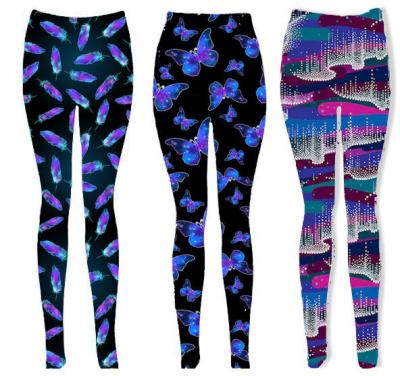 China Anti-pilling Wholesale Plus Size Spandex High Waist Women Custom Print Yoga Fitness Workout Leggings for sale