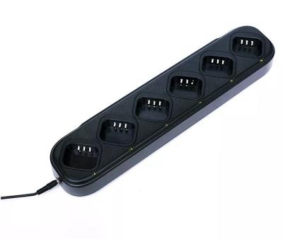 China Replaceable Type 6 Way Multi Unit Charger, 6 Way Charger Walkie Talkie Battery Pack Charger Slot MIC Speaker for sale