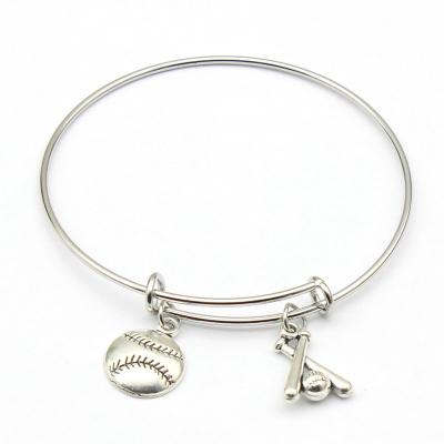 China CLASSIC Handcrafted Charm Bracelet Baseball Factory Adjustable Stackable Bracelets Bangle For Women for sale