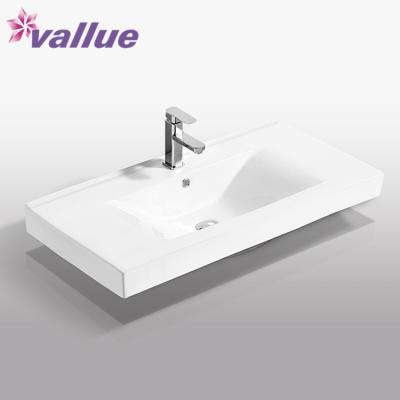 China Italian Famous Brand Design Rectangular Single Hole Bathroom Ceramic Vessel Wash Hand Basin Sizes Bath Sink With High Quality for sale