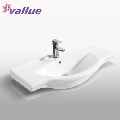 China Italian Designs Excellent Price Round Hole Hand Washing Hand Wash Basin Small Sinks Cabinet Face Bathroom Single Sink Ceramic Vanity for sale