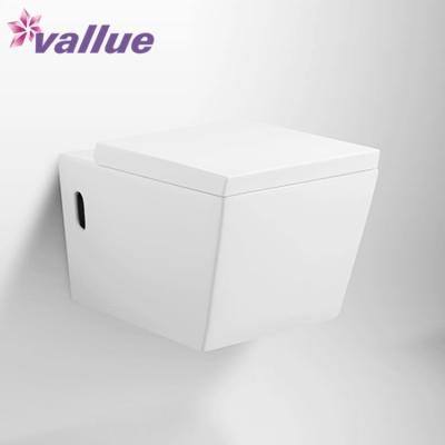 China Double-Flow Factory Wholesale Modern Western Ceramic Wall-Hung Square Hung Washdown Wall Rack WC Toilet for sale