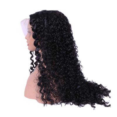 China High Heat Resistant All-match Newly Style Front Lace Long Ladies Black Chemical Fiber Curly Fiber Hair Wigs for sale