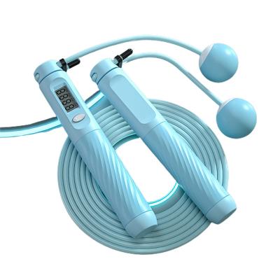 China Durable Wholesale Heavy Steel Wire Cordless Multi Exercise Fitness Weighted digital screen Skipping Speed Jump Rope for sale