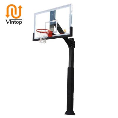 China Fixed Safety Glasses Backboard 002BF 002DF 002IF In-ground Height Basketball Hoop Basketball System for sale