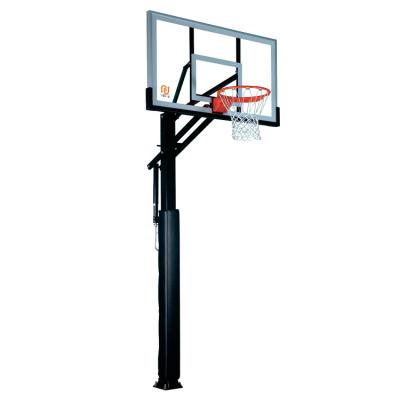 China Durable In-ground Height Adjustable Steel Basketball Hoop Basketball System for sale