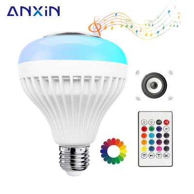 China Contemporary RGB Music Smart Play with Remote Wireless Bulb Music Light Speaker 12W LED lamp blueteeth bulb for sale