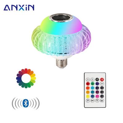 China Anxin Contemporary Energy Saving Residential Speaker Bulb Remote Controller 12w RGB E27 Led Lamp Smart For Home for sale