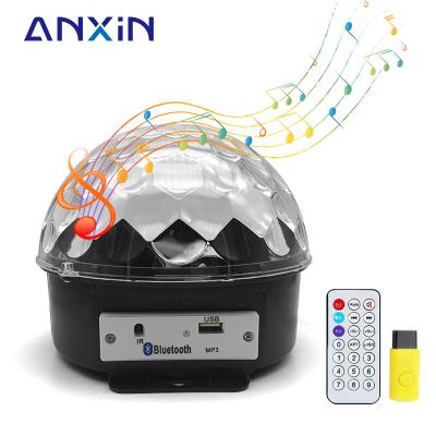 China Anxin 6 Color Belt Contemporary Speaker Holiday Party Remote Control Disco Led Stage Lights Disco Ball Light for sale