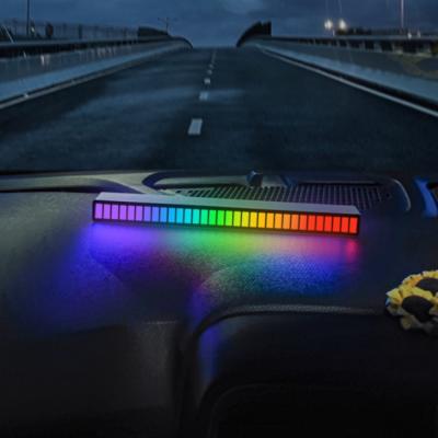 China Contemporary Atmosphere Voice-activated Sound Lamp Usb RGB Rechargeable Music Levels Lights Led Rhythm Night Light For Car Party for sale