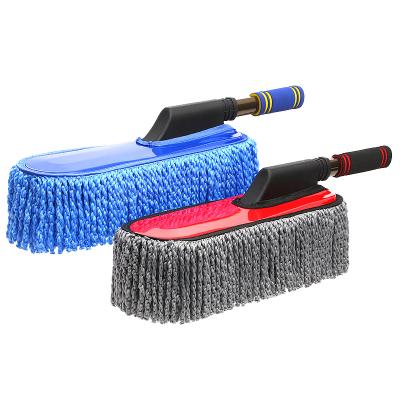 China Easy Operation Retractable Nanofibers Handle Car Wash Brush Cleaning Broom Telescope for sale