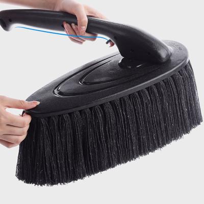 China Car Cleaning Brush New Product Plastic Handheld Car Rotating Cleaning Super Soft Cotton Wax Auto Oily Brush for sale