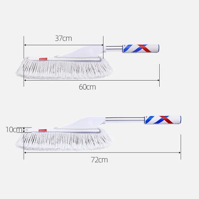 China Install New Premium 2021 Soft Dense Zero Scratch Handle Nanofiber Dusting Brush Cleaning Telescopic Broom Easily for sale