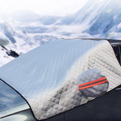 China Uvproof Car Cover Anti Dustproof Foldable Waterproof Snow Ice Protector Universal UV Half Sunshade for sale