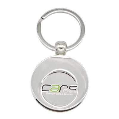 China Durable Classic Custom Carriage Emblem Metal Style Coin Keyring Symbolic Key Chain for sale