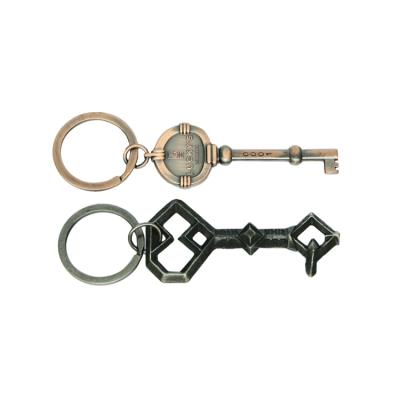 China Cheap Custom Old Antique Key Shape 3D Vintage Durable Key Manufacturer Metal Key Chain for sale