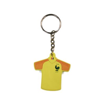 China Wholesale 3d T-shirt shape keychains style 3d plastic rubber keychain logo rubber custom pvc for sale