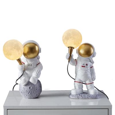 China Modern Astronaut Moon Table Lamp Kids Night Light Galaxy Lamp Christmas Decoration Baby Levitating 3D LED Moon Light for sale