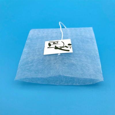 China 5.8cm x 7cm Food Grade Corn Biodegradable Fiber Simple Empty Tea Bags with String and Logo for sale