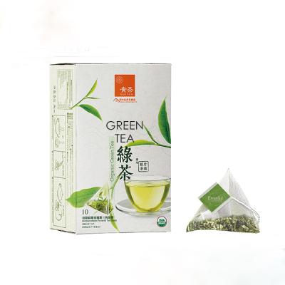 China Degradable tea bag tea in corn fiber bags with organic green tea for sale