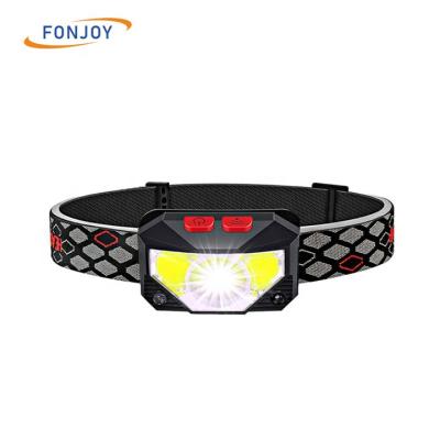 China LED Outdoor Headlight USB Rechargeable COB High Bright Headlamp With Gesture Sensor Red Light Flash 8 Modes Outdoor Waterproof for sale