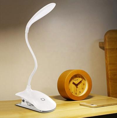 China Modern LED Clip on Reading Goose Light Anti-glare Flexible Neck Light Desk Eye Protection USB Rechargeable Table Lamp for Home and Office for sale