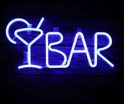 China Holiday Decoration USB or Battery Operated LED Letter Neon Sign, LED Bar Lighting for Restaurant Party Home Decoration for sale