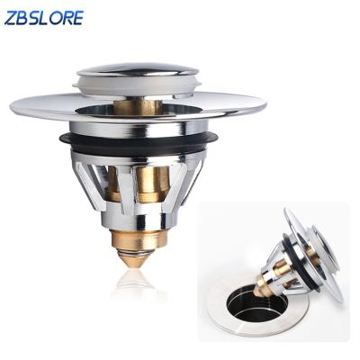 China Modern Anti Clogging Bathtub Drain Stopper Bullet Core Basin Sink Plug With Sink Strainer for sale