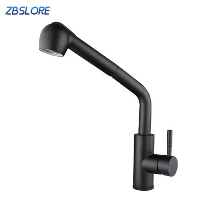 China 2021 Modern Arrival Black Pull Out Kitchen Sink Faucet Touch Cold And Hot Water Sink Faucet for sale