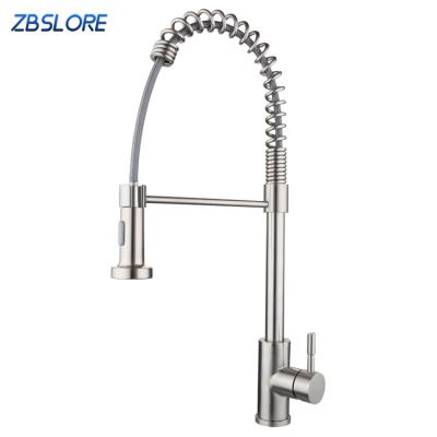 China Modern Hot Spring Pull Down Faucet Single Hole Hot&Cold Water Sink Pull Down Faucet for sale