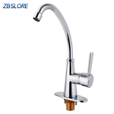 China Brass Cartridge One Handle Kitchen Sink Faucet Sink Compression Hot and Cold Sense Kitchen Faucets for sale