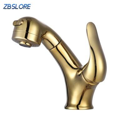 China Hot And Cold Contemporary Chinese Tapware Gold Bathroom Deck-Mounted Sink Faucet for sale