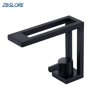 China Metered Faucets Basin Faucet Chrome One Hole Single Handle Black Basin Bathroom Faucet With Bubbler for sale