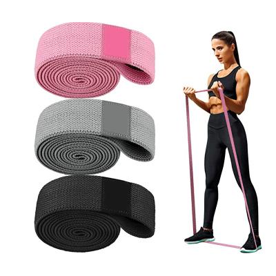 China Polyester + Latex Logo Exercise Stretch Long Band Custom Silk Set Yoga Workout Traction-UPS Aid Cloth Cotton Resistance Bands Long for sale