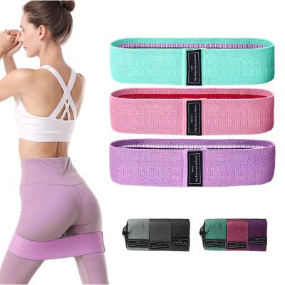 China Durable Wholesale Custom 3 Tier Resistance Cloth Fitness Exercise Workout Loop Yoga Resistance Bands for sale