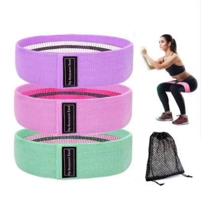 China Durable Women Hip Strength Training Cloth Booty Bands Home Hip Circle Fitness Anti Slip Cloth Wide Exercise Resistance Bands for sale